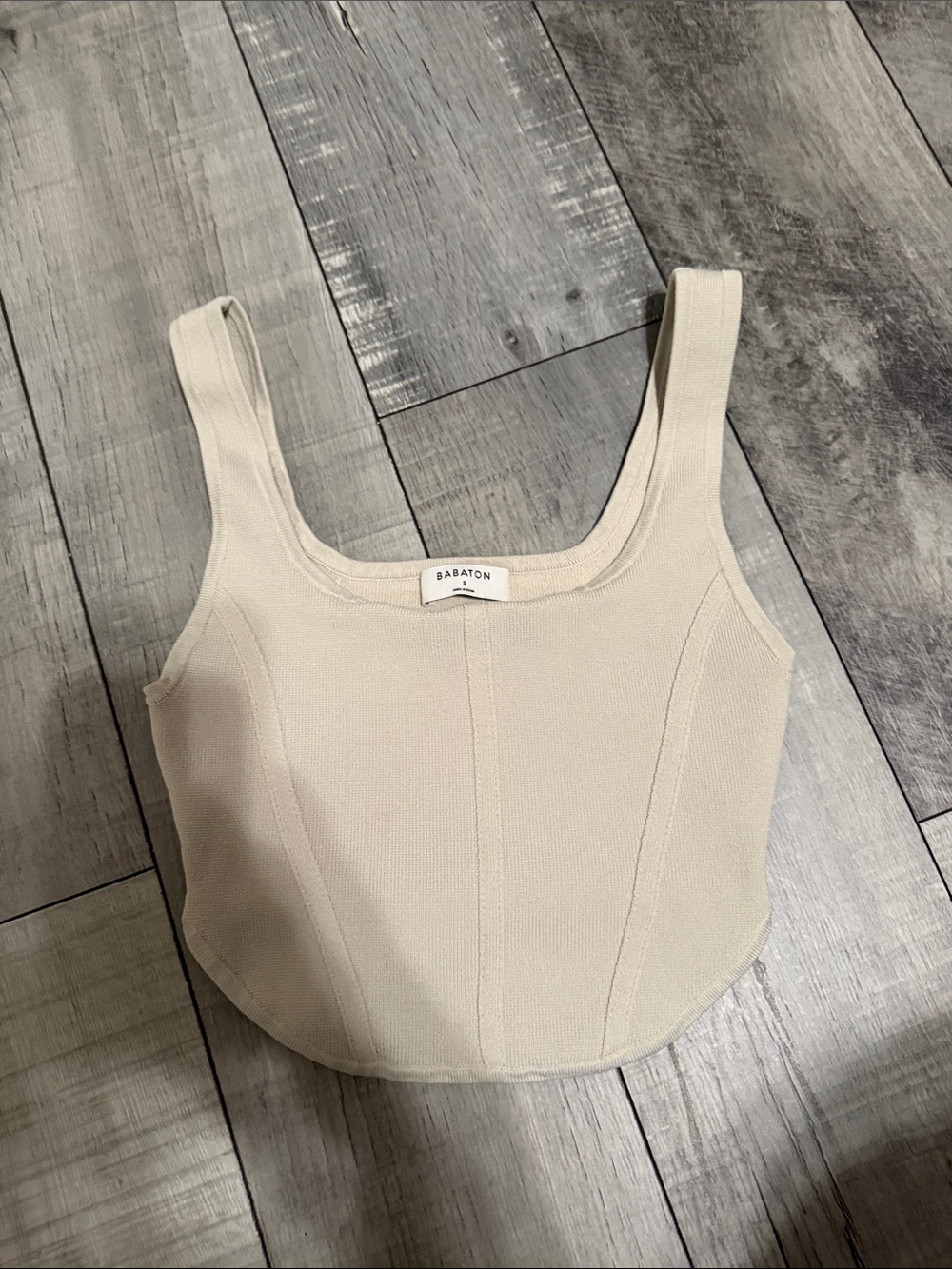 ARITZIA BABATON Sculpt Knit Bustier Tank S
